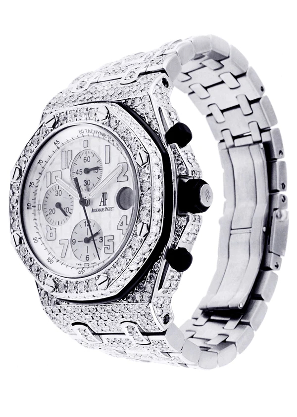 Stainless Steel Moissanite Diamond Handmade Iced Out AP Men's Watch