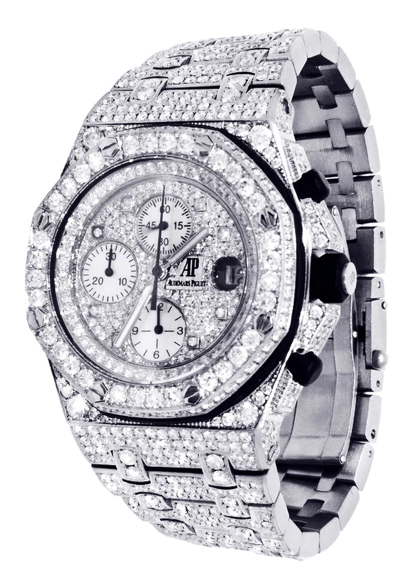 Stainless Steel Men's AP Luxury Watch with Moissanite Diamond