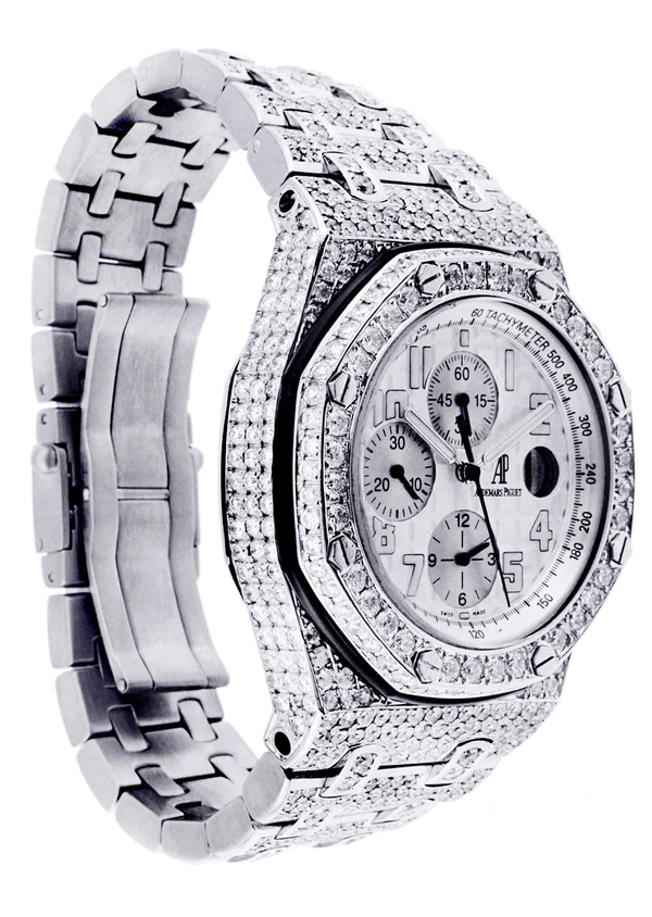 Stainless Steel Moissanite Diamond Handmade Iced Out AP Men's Watch