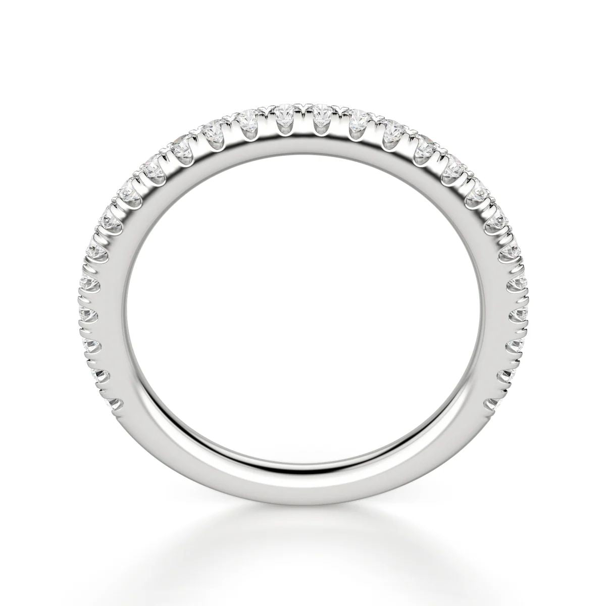 Round Cut Semi Eternity VVS1 Moissanite Weeding Band