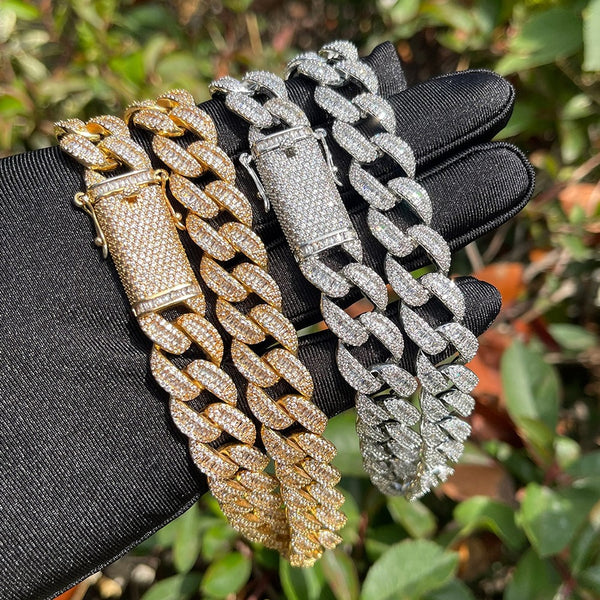 Moissanite Diamond Cuban Link Hip Hop Chain For Men's