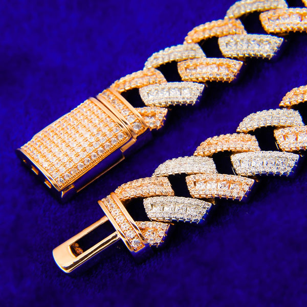 Iced Out Moissanite Diamond Hip Hop Cuban Link Chain