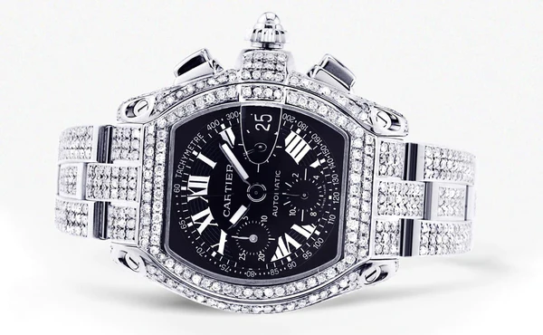 Luxury Designed Stainless Steel Iced Out Moissanite Diamond Men's Watch