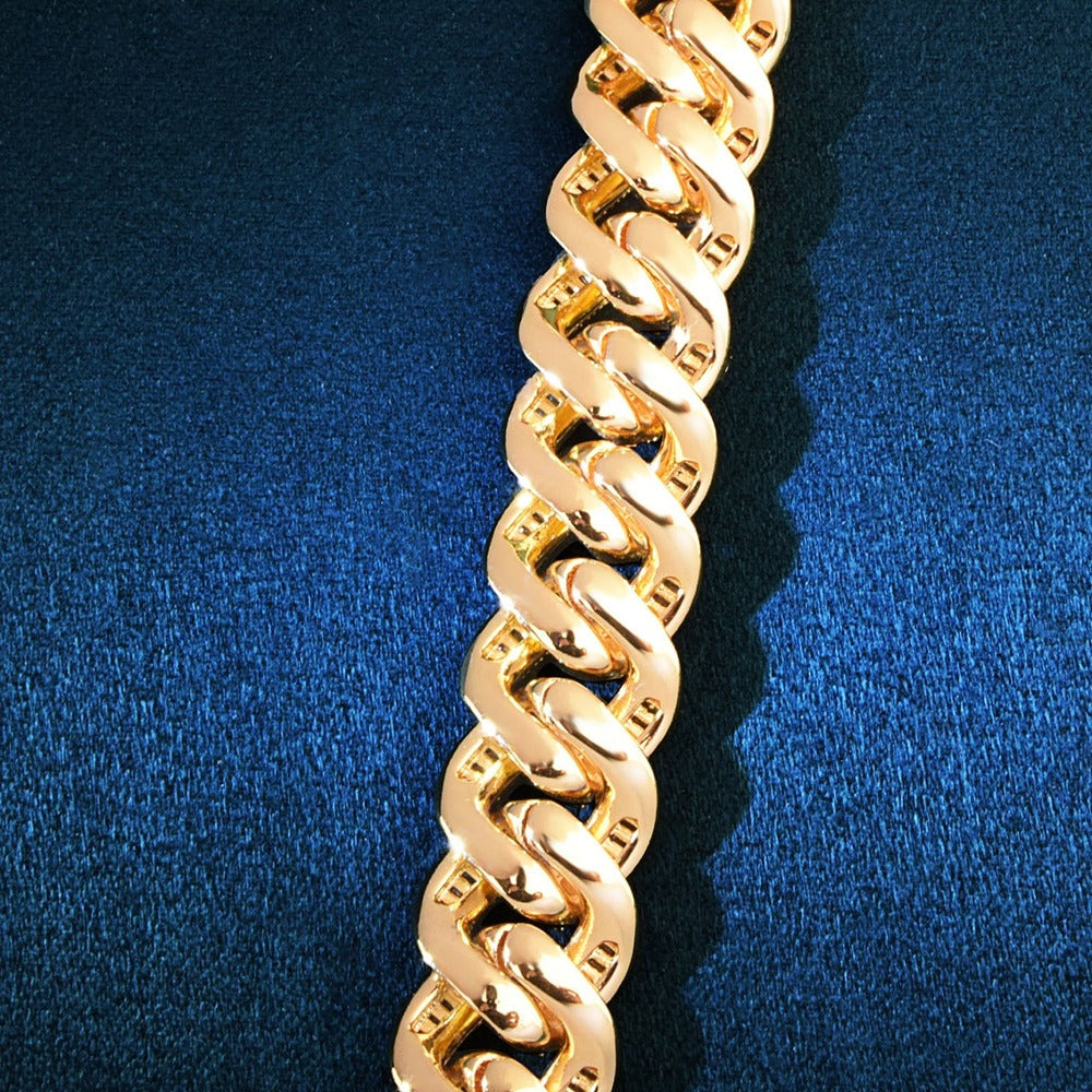 Baguette Cut Moissanite Iced Out 20MM Cuban Chain