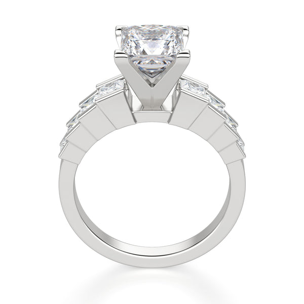 V Shape Prong Solitaire Ring