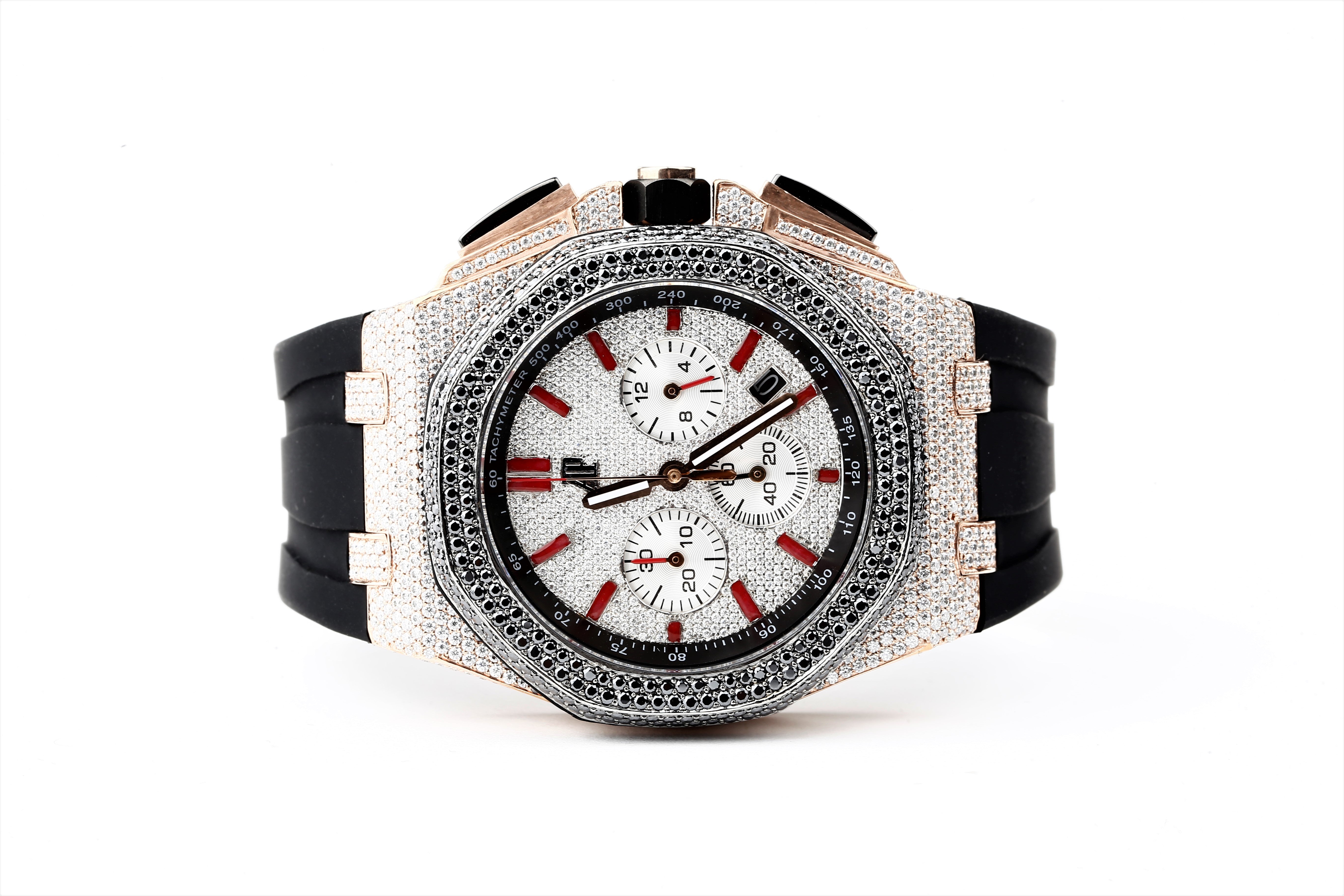 Colorless Diamond AP Leather Watches For Men and Women