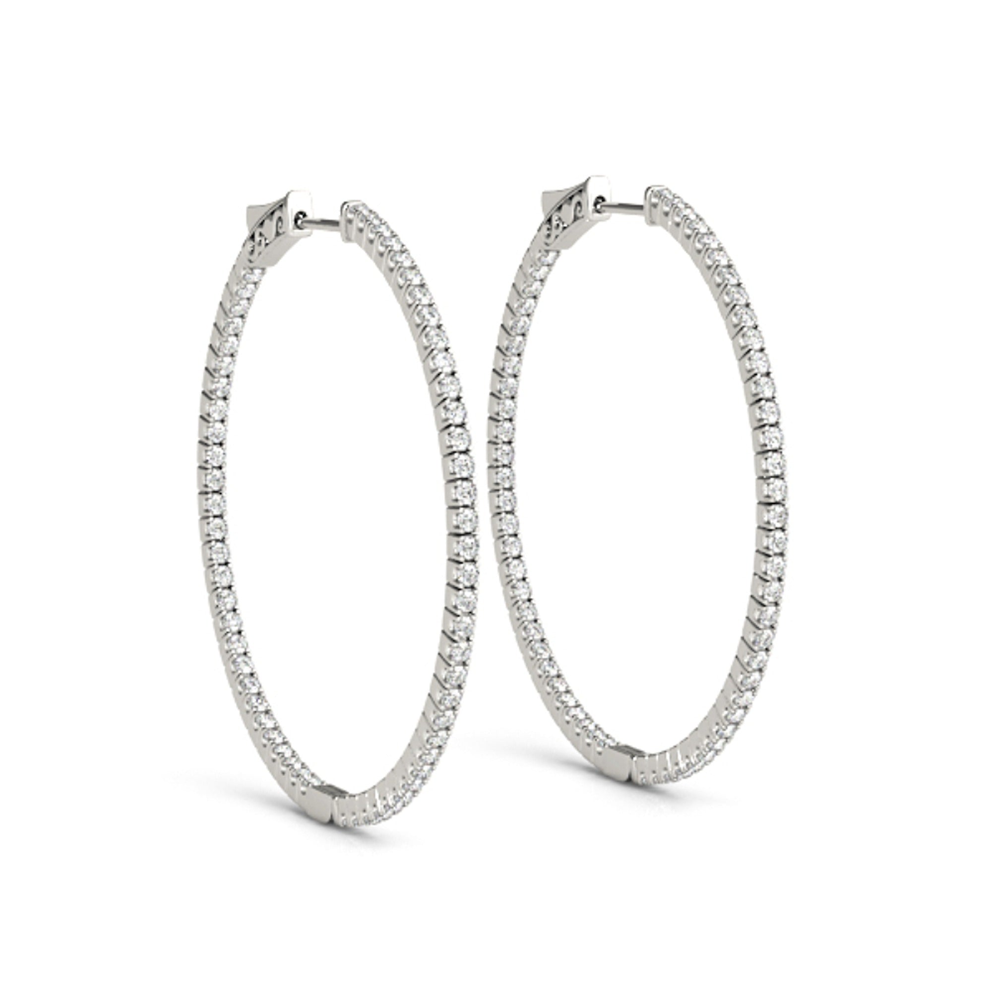 Elegant Moissanite Hoop Earrings  Lightweight Sparkle for Any Occasion