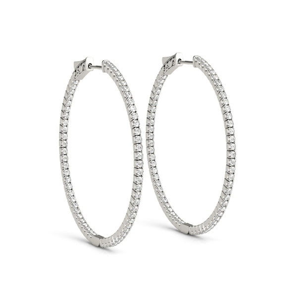 Elegant Moissanite Hoop Earrings  Lightweight Sparkle for Any Occasion