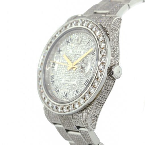 Iced Out Moissanite Diamond Customized Rolex Watch