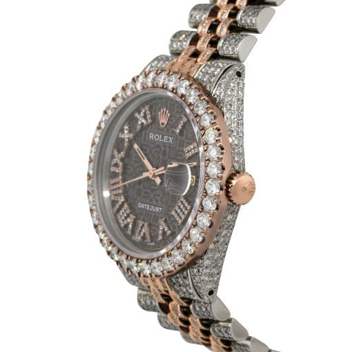 Rolex Datejust Iced Out Moissanite Diamond Watch for Him