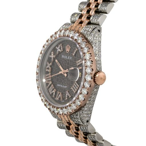 Datejust Iced Out Moissanite Diamond Watch for Him