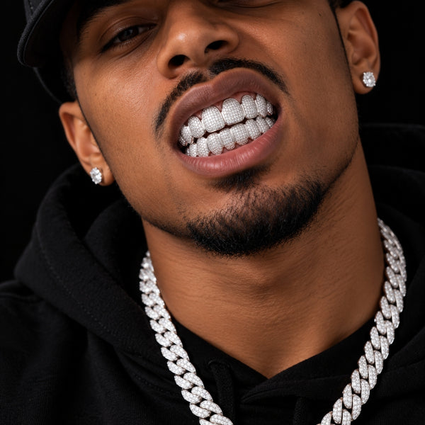 Iced Out Moissanite Hip Hop Grillz For Him