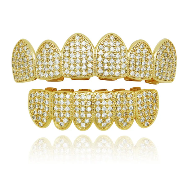 Iced Out 6 On 6 VVS1 Moissanite Grillz For Him