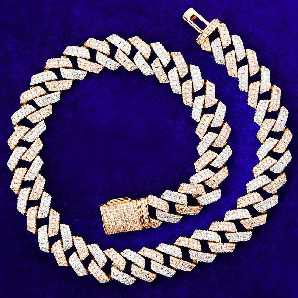 Iced Out Moissanite Diamond Hip Hop Cuban Link Chain
