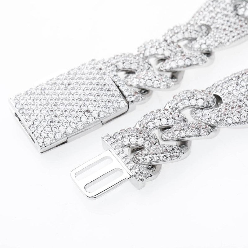 Iced Out Cuban Link Bracelet Hip Hop Jewelry for Men's