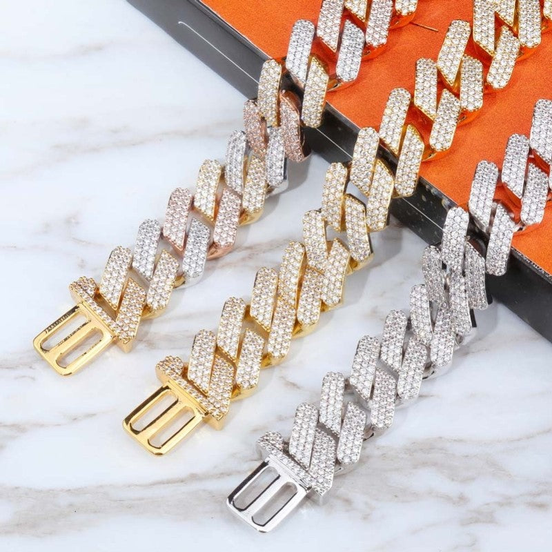 Copy of Iced Out Cuban Link Bracelet Hip Hop Jewelry for Men's