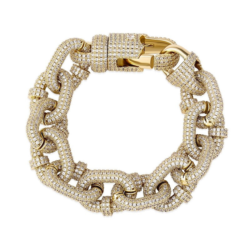 Iced Out VVS1 Moissanite Hip Hop Bracelet