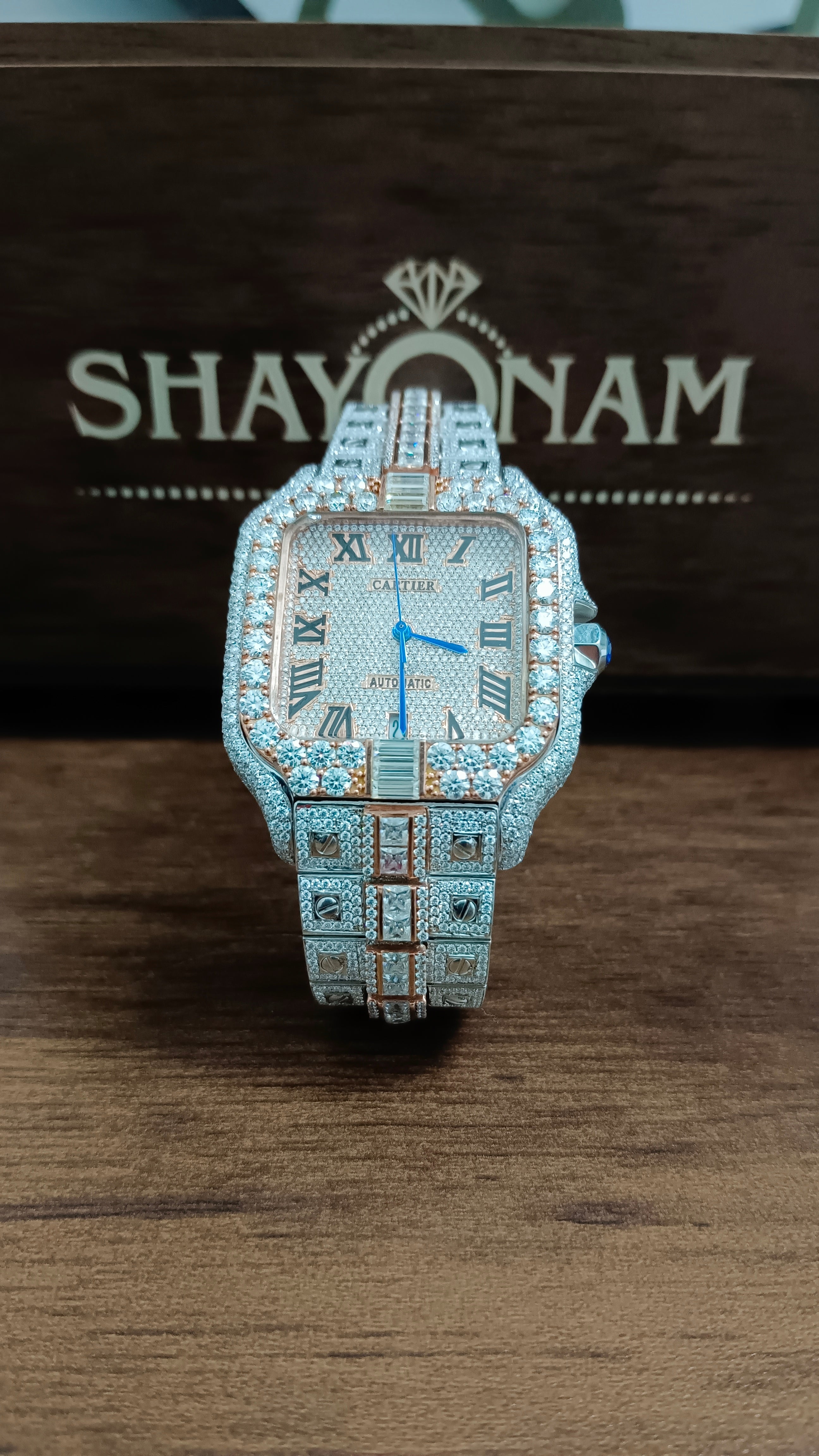 Handmade Moissanite Diamond Cartier Luxury Hip Hop Watches