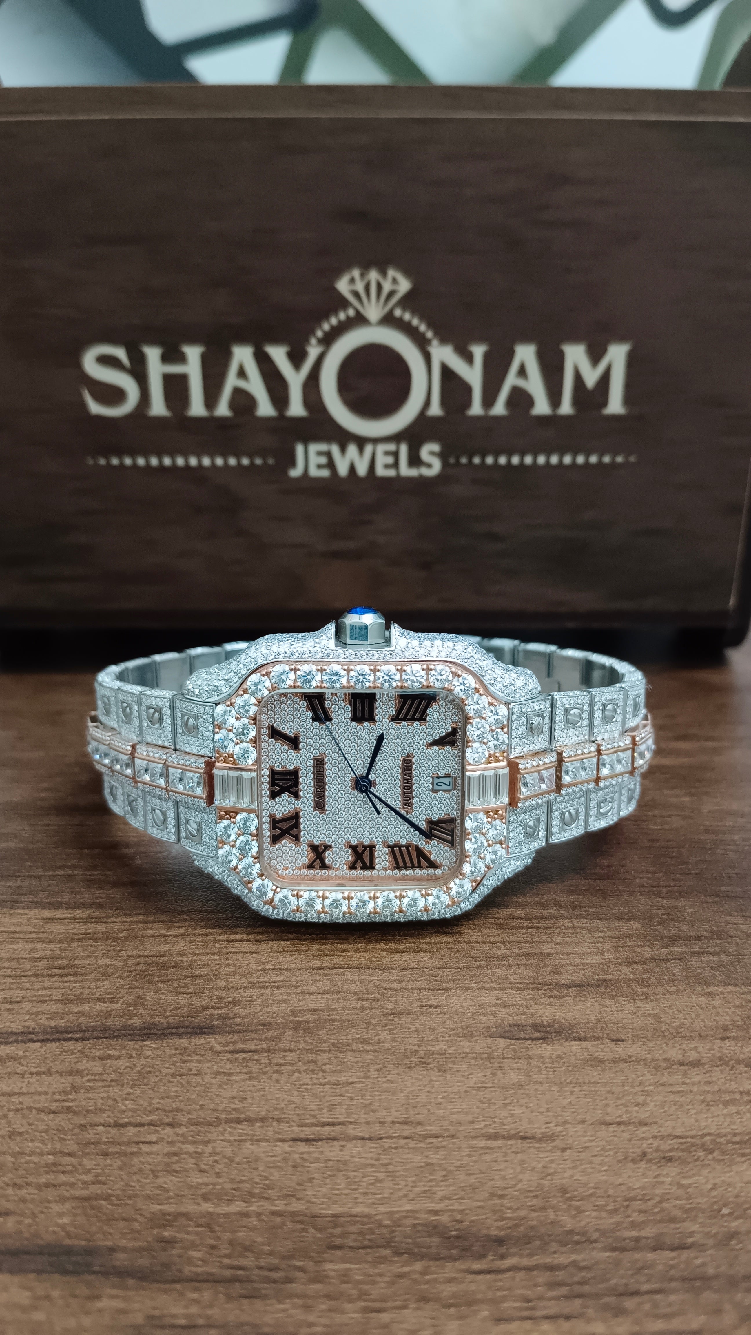 Handmade Moissanite Diamond Cartier Luxury Hip Hop Watches