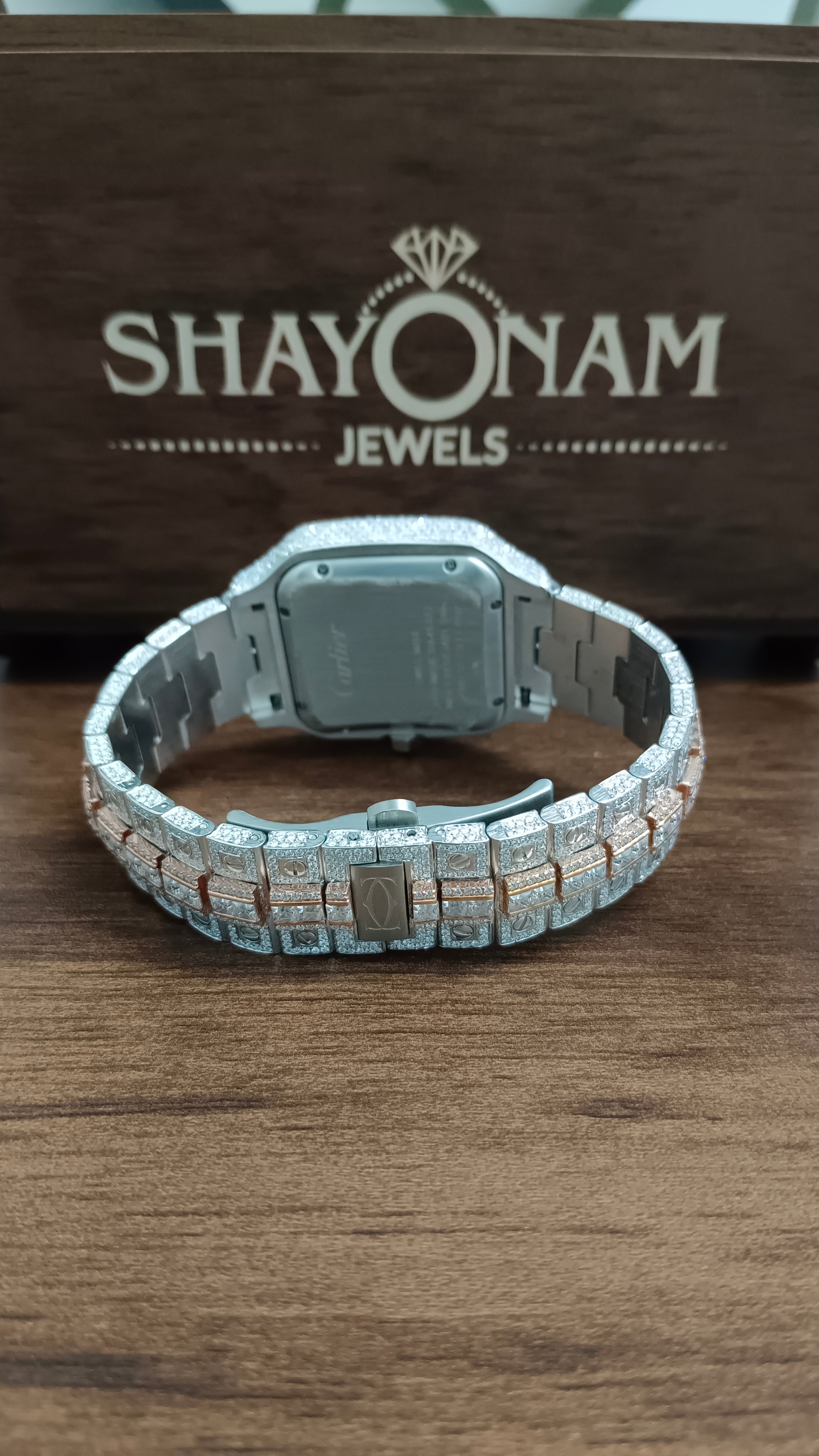 VVS1 Moissanite Diamond Cartier Wrist Watch for Men's