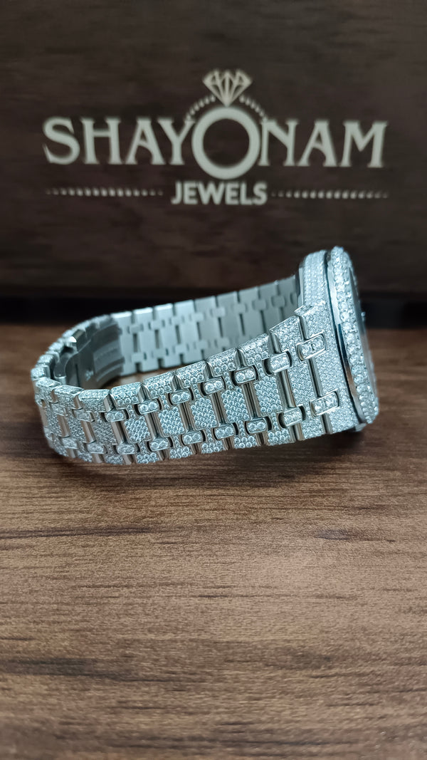 Full White Moissanite Diamond AP Luxury Watch for Him