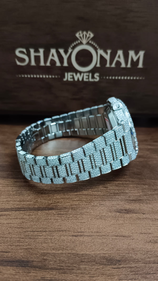 Moissanite Diamond Watch Sky Dial Hip Hop Luxury Watch
