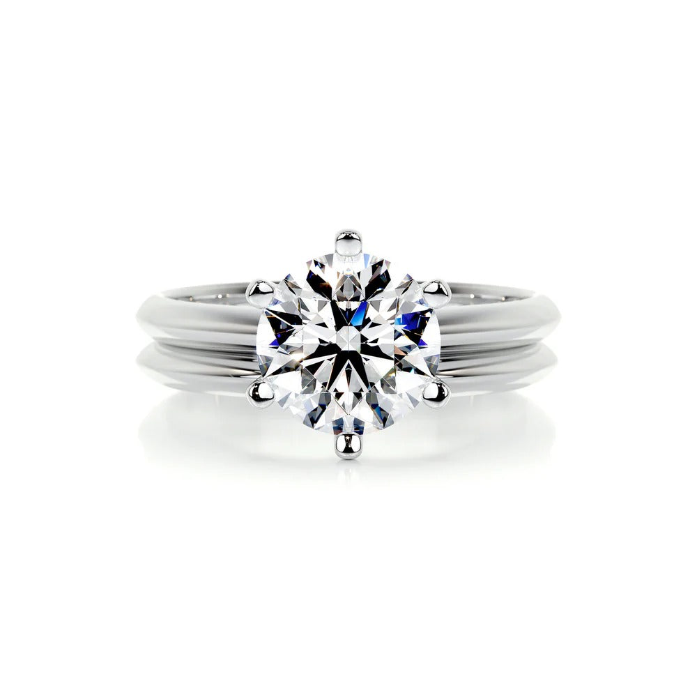 Brilliant Round Cut Solitaire Wedding Ring Set