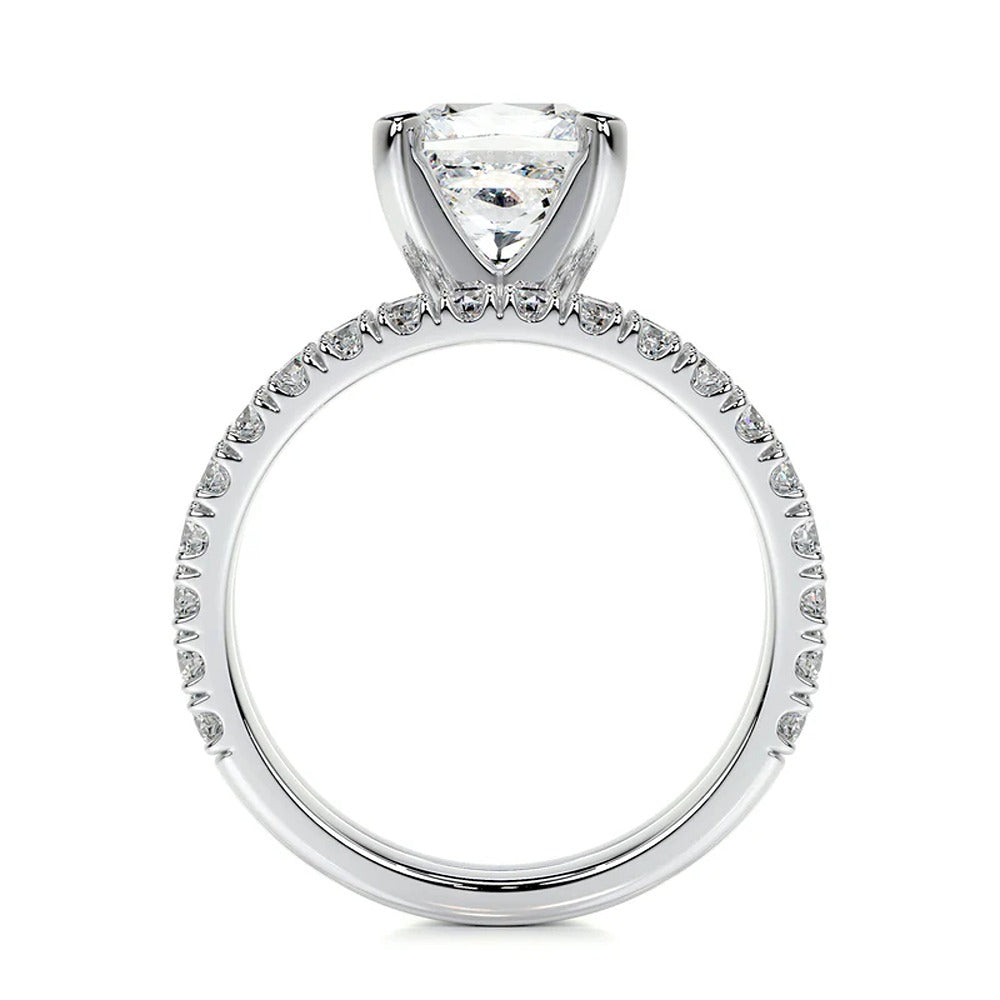 Princess Cut Moissanite Diamond Classic Ring Set