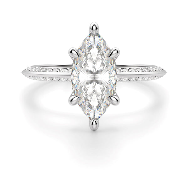 Knife Edge Marquise Cut Engagement Ring