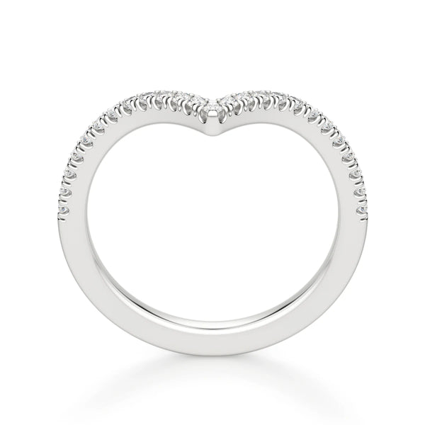 Moissanite Chevron Accented Band