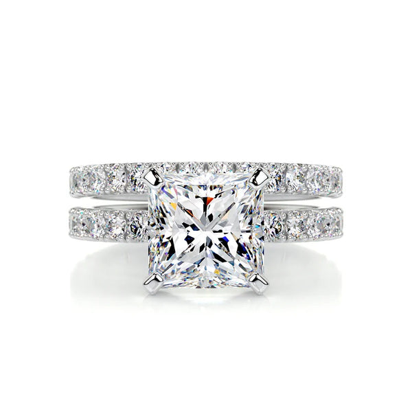 Princess Cut Moissanite Bridal Ring Set