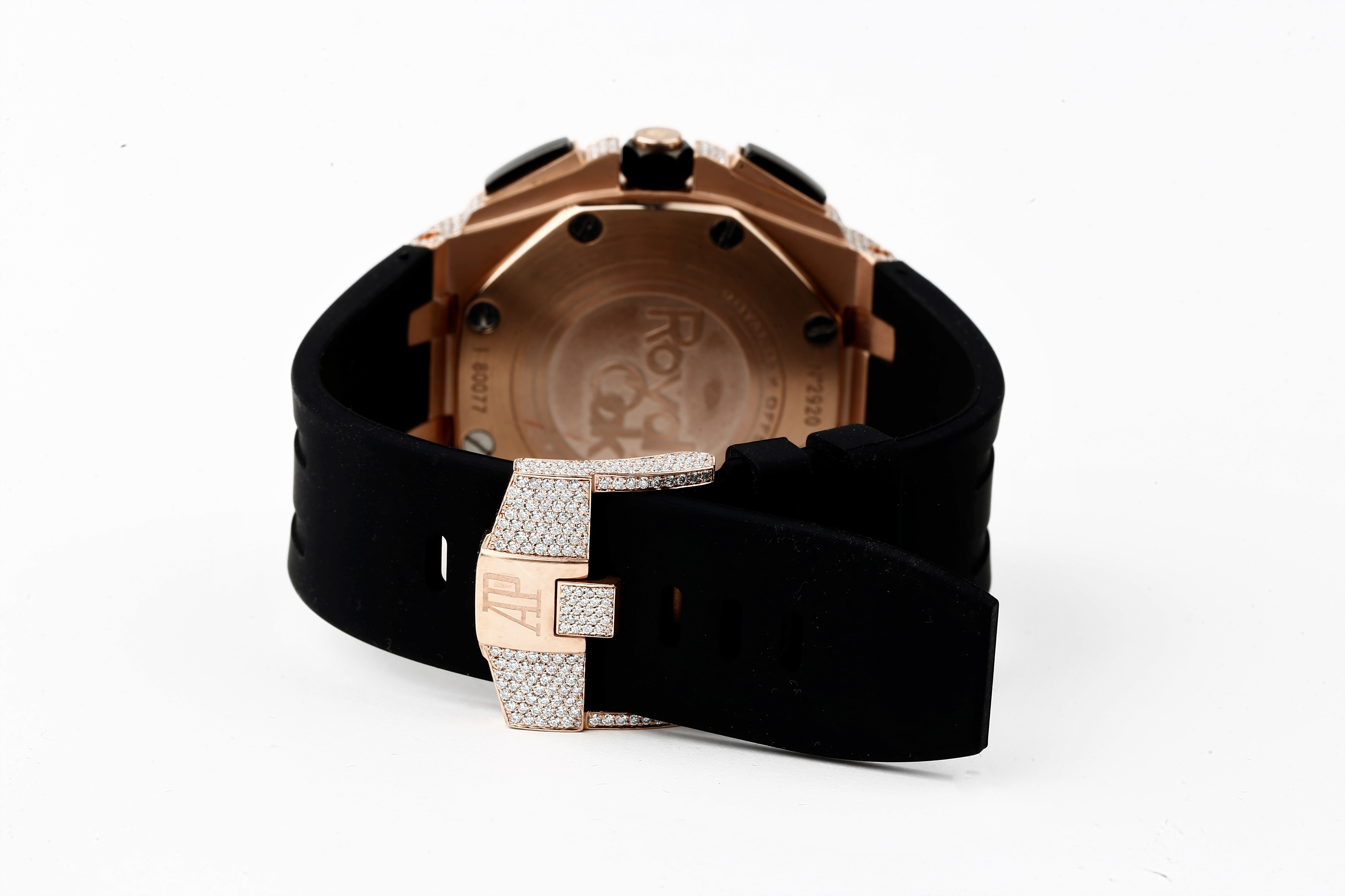 Colorless Diamond AP Leather Watches For Men and Women