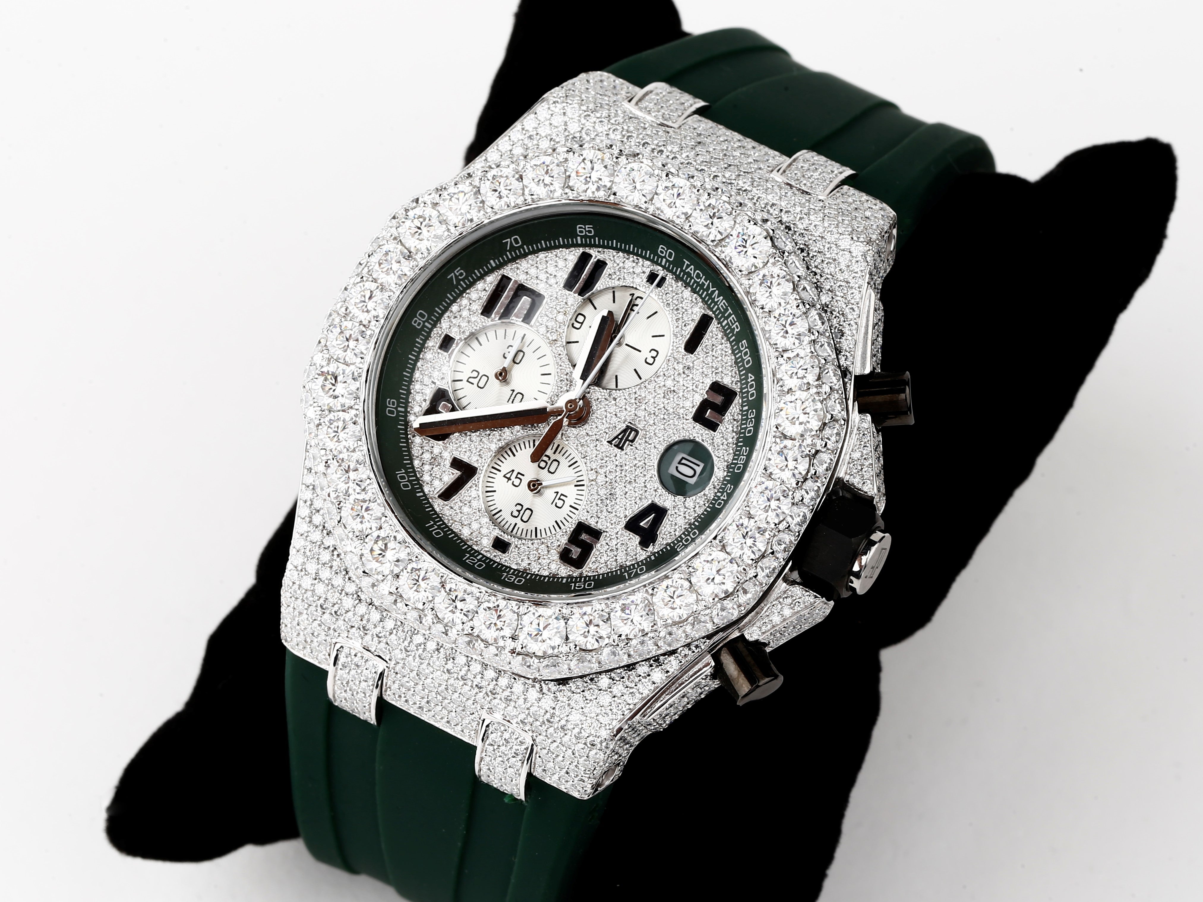 Leather Belt AP Diamond Watches For Men's