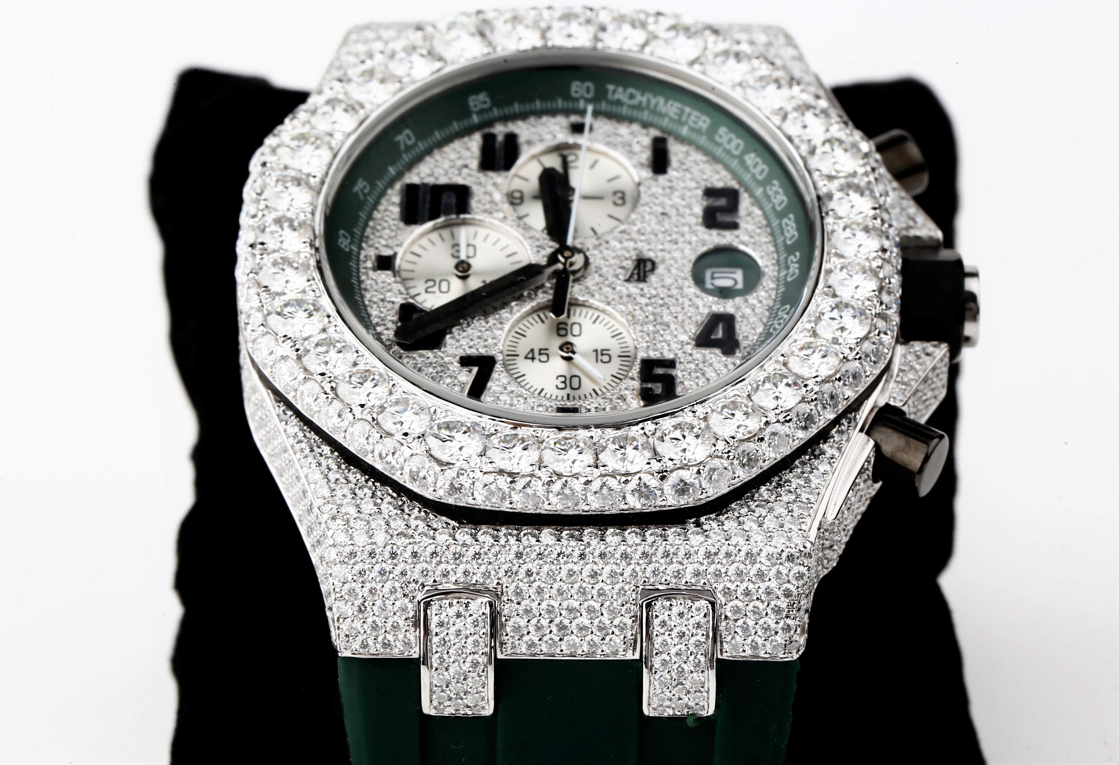 Leather Belt AP Diamond Watches For Men's