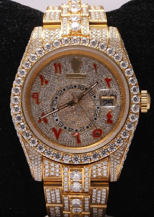 Iced Out Moissanite Diamond Rolex Hip Hop Luxury Watches