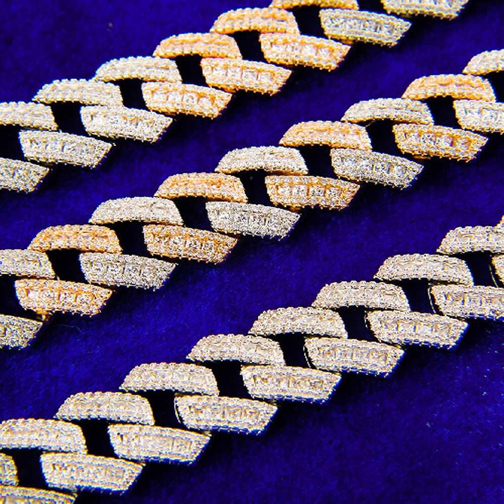 Iced Out Moissanite Diamond Hip Hop Cuban Link Chain