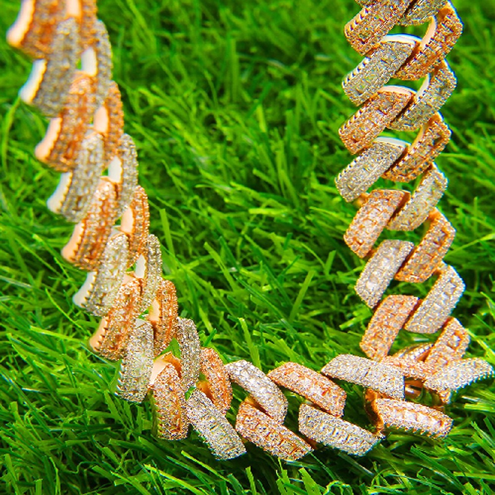 Iced Out Moissanite Diamond Hip Hop Cuban Link Chain