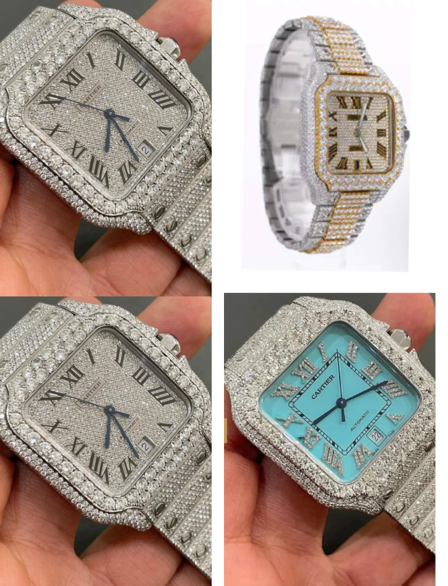 4 Cartier Moissanite Diamond Watches