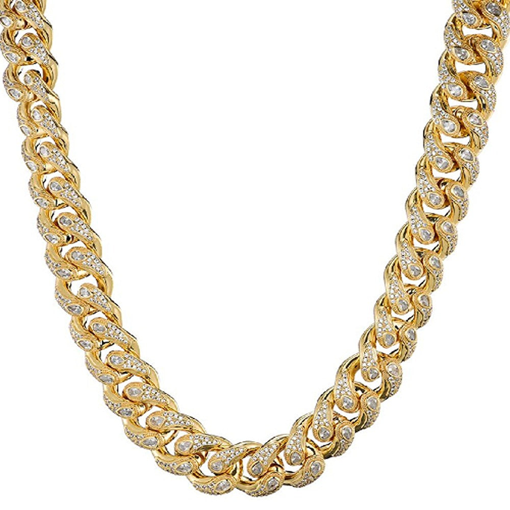 Iced Out Moissanite Unique Cuban Link Hip Hop Necklace