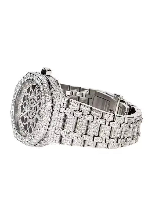 Skeleton Hip Hop Luxury Moissanite Diamond Iced Out Watch