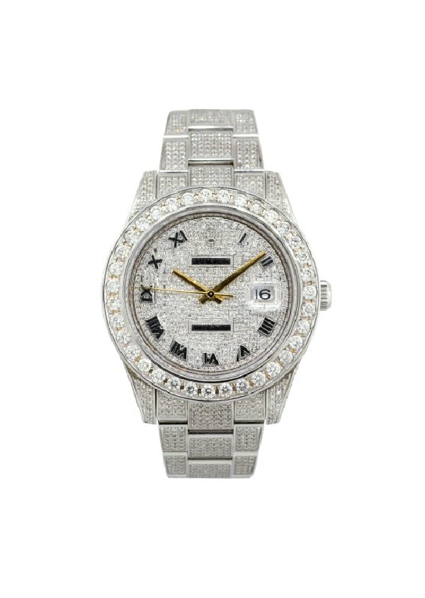 Iced Out Moissanite Diamond Customized Rolex Watch