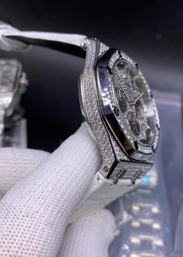 Iced Out Moissanite AP Luxury Watch for Men's