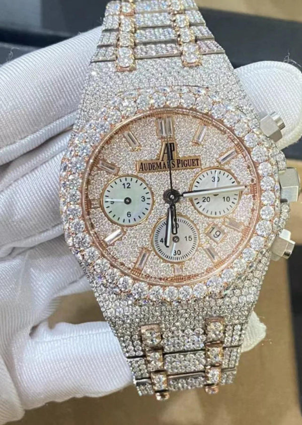 Iced Out Moissanite Diamond Luxury Watch Audemars Piguet(AP) Diamond Men's Watch