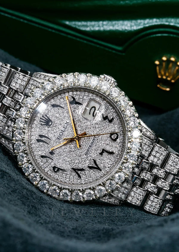 Rolex Datejust Iced Out Moissanite Diamond Watch for Him