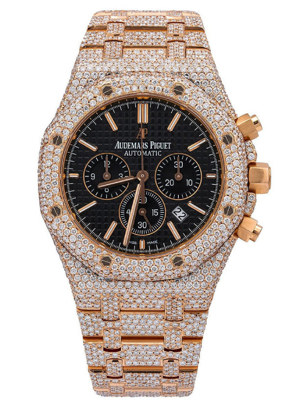 Stainless Steel Iced Out Hip Hop Luxury Moissanite Diamond Watch for Men's