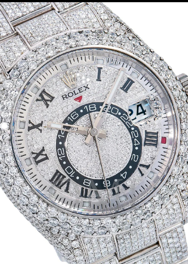 Iced Out Hip Hop Luxury Rolex Moissanite Diamond Watch