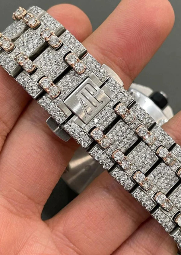 Iced Out Automatic Movement Moissanite Diamond Watch