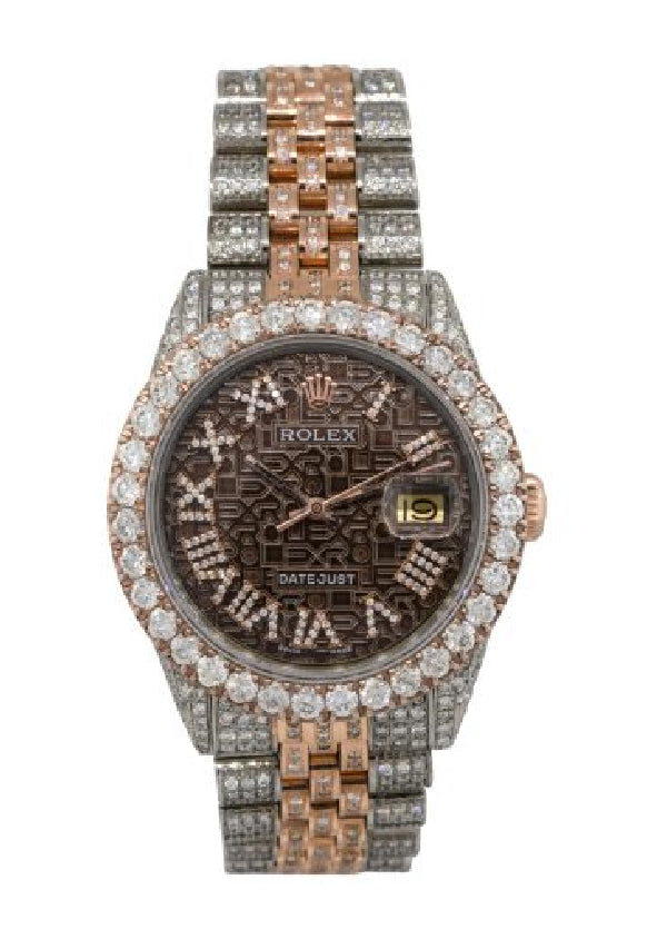 Rolex Datejust Iced Out Moissanite Diamond Watch for Him