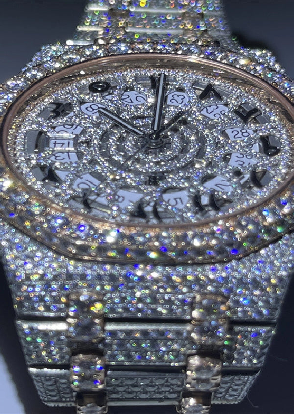 AP Skeleton Iced Out  Hip Hop Luxury Moissanite Diamond Watch