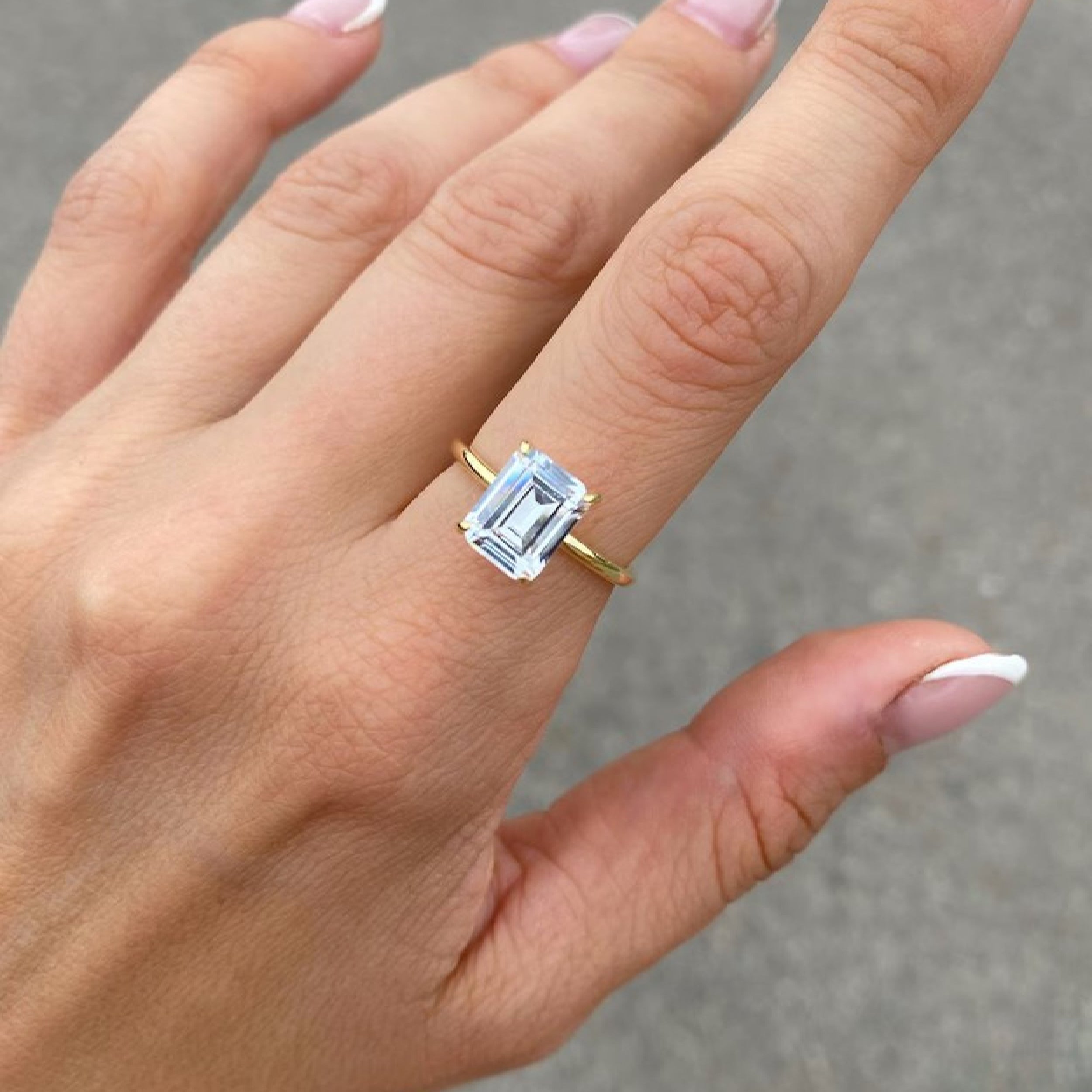 Emerald Cut Solitaire Engagement Ring